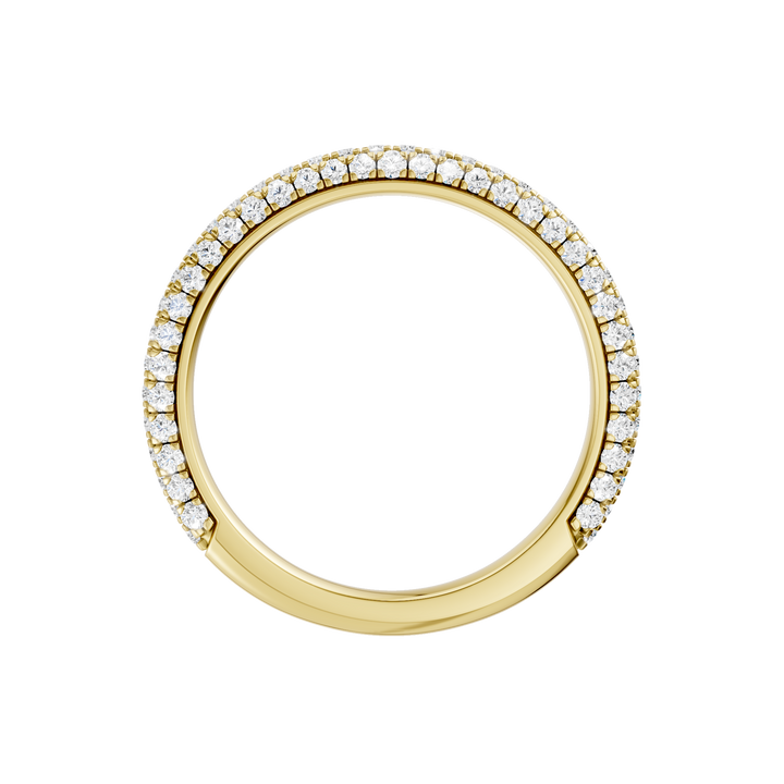 Matching Band for Hidden Halo Pave Engagement Ring (Round) in 14K Yellow Gold – Silvadi Jewelry Aurora CO