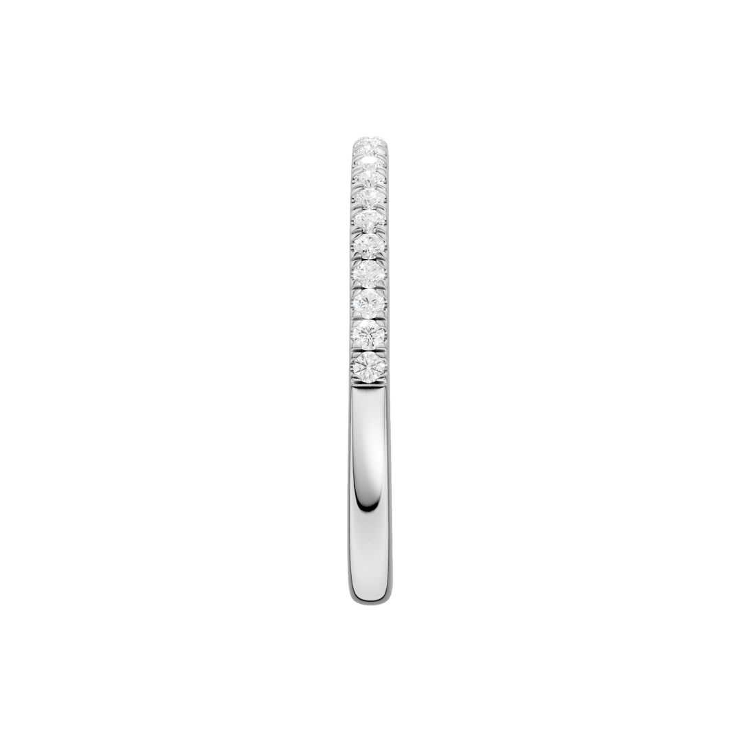 Matching Band for Petite Halo Engagement Ring (Round) in 14K White Gold – Silvadi Jewelry Aurora CO