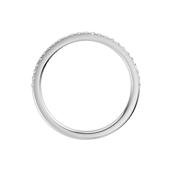 Matching Band for Petite Halo Engagement Ring (Round) in 14K White Gold – Silvadi Jewelry Aurora CO