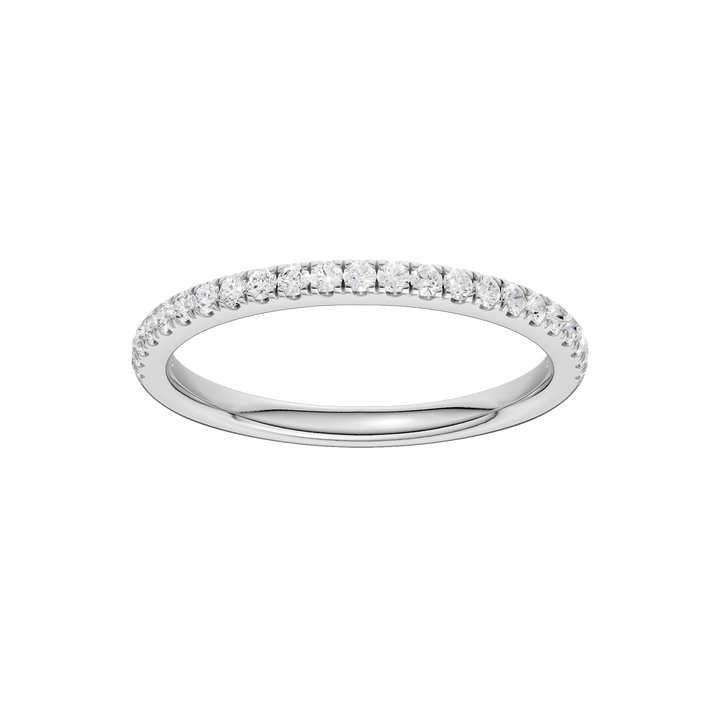 Matching Band for Petite Halo Engagement Ring (Round) in 14K White Gold – Silvadi Jewelry Aurora CO