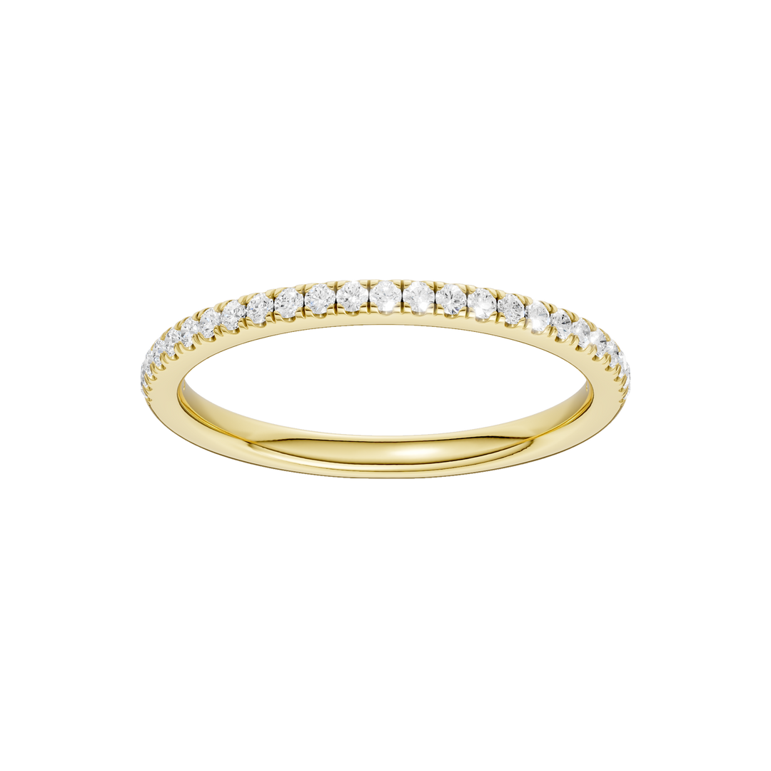 Matching Band for Petite Halo Engagement Ring (Round) in 14K Yellow Gold – Silvadi Jewelry Aurora CO
