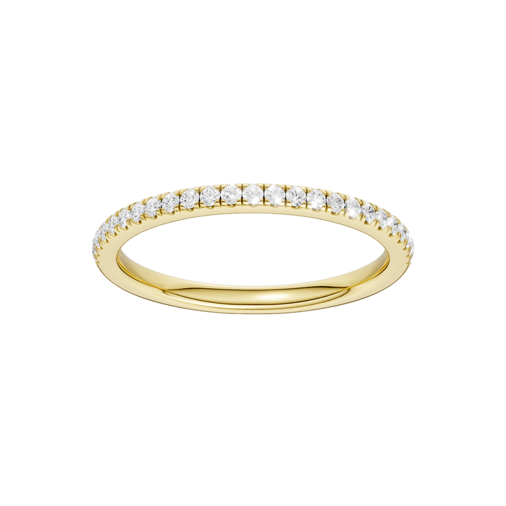 Matching Band for Petite Halo Engagement Ring (Round) in 14K Yellow Gold – Silvadi Jewelry Aurora CO