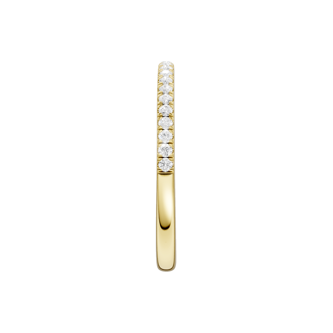Matching Band for Petite Halo Engagement Ring (Round) in 14K Yellow Gold – Silvadi Jewelry Aurora CO