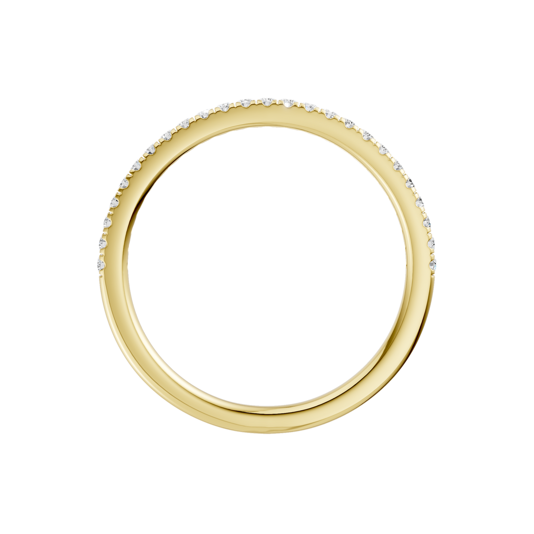 Matching Band for Petite Halo Engagement Ring (Round) in 14K Yellow Gold – Silvadi Jewelry Aurora CO
