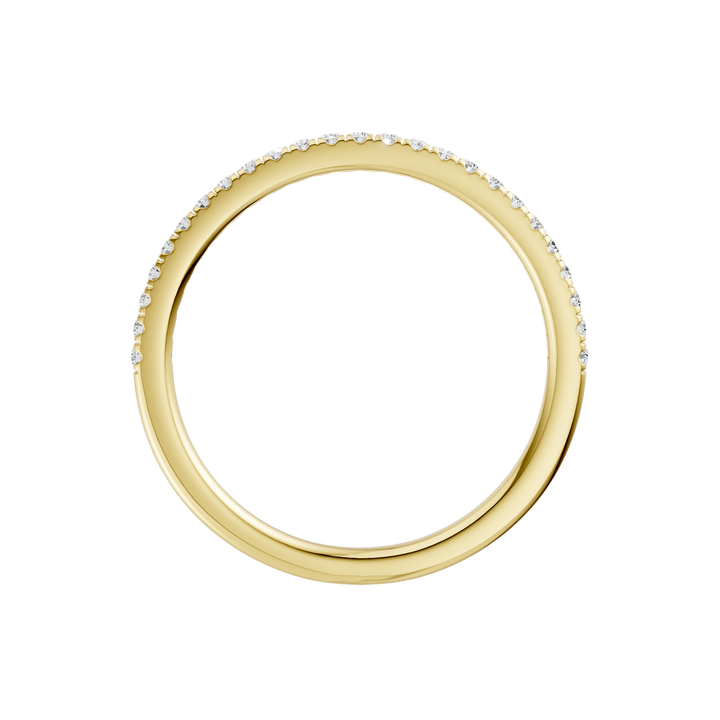 Matching Band for Petite Halo Engagement Ring (Round) in 14K Yellow Gold – Silvadi Jewelry Aurora CO