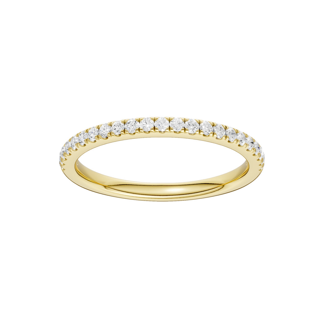 Matching Band for Petite Halo Engagement Ring (Round) in 14K Yellow Gold – Silvadi Jewelry Aurora CO