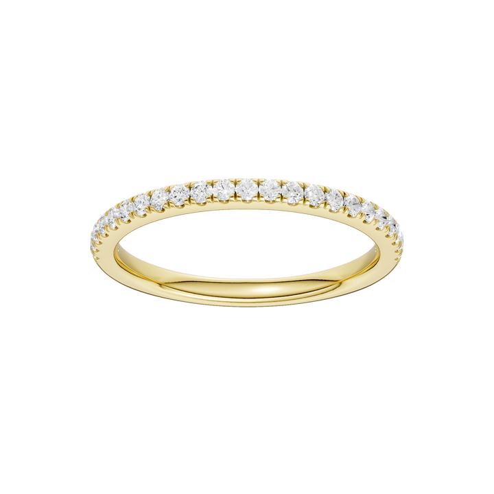Matching Band for Petite Halo Engagement Ring (Round) in 14K Yellow Gold – Silvadi Jewelry Aurora CO