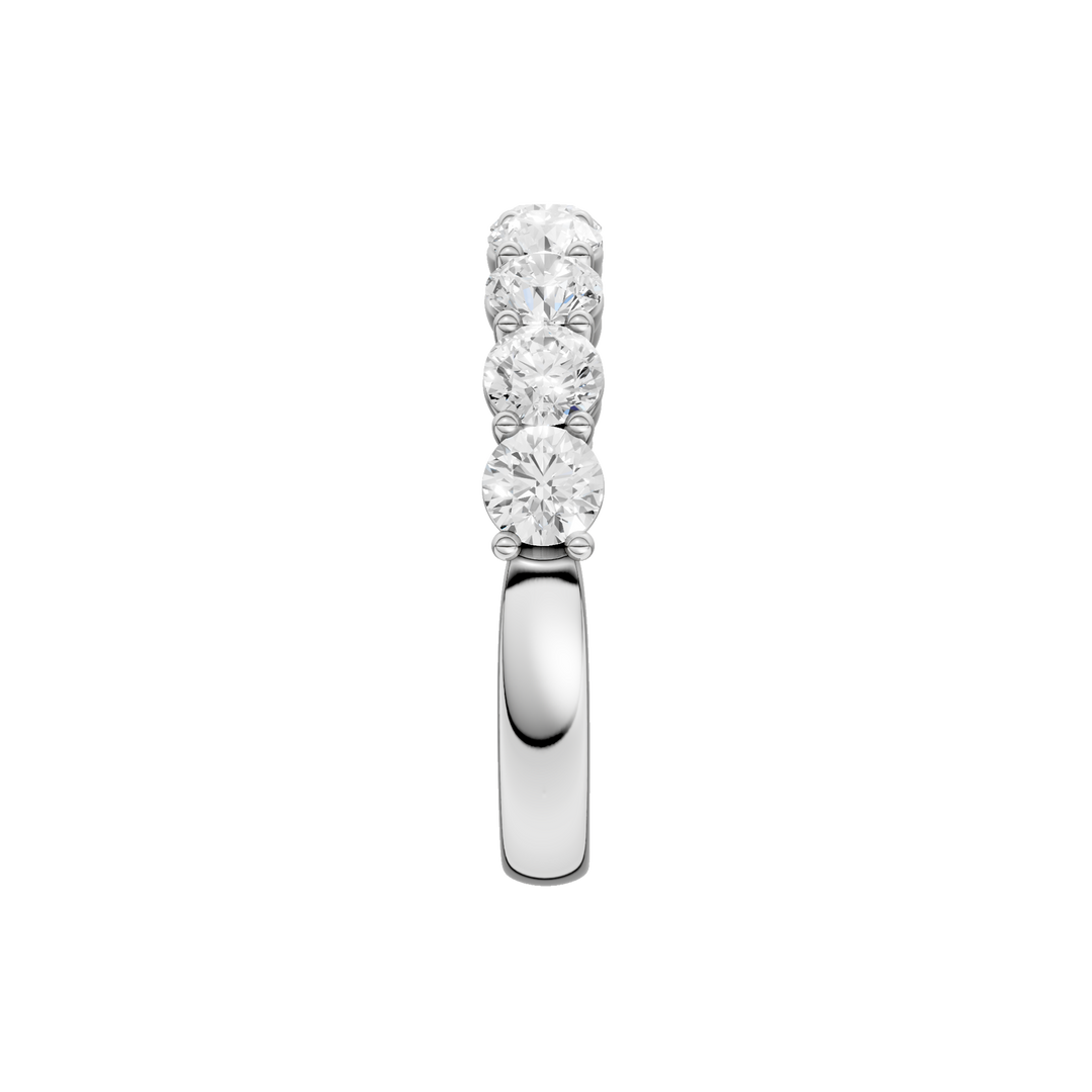 Matching Band for Semi Eternity Engagement Ring (Round) in 14K White Gold – Silvadi Jewelry Aurora CO