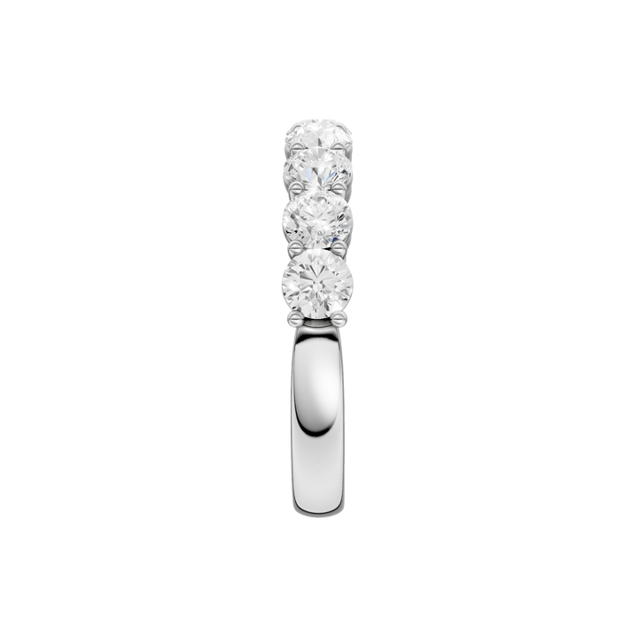 Matching Band for Semi Eternity Engagement Ring (Round) in 14K White Gold – Silvadi Jewelry Aurora CO