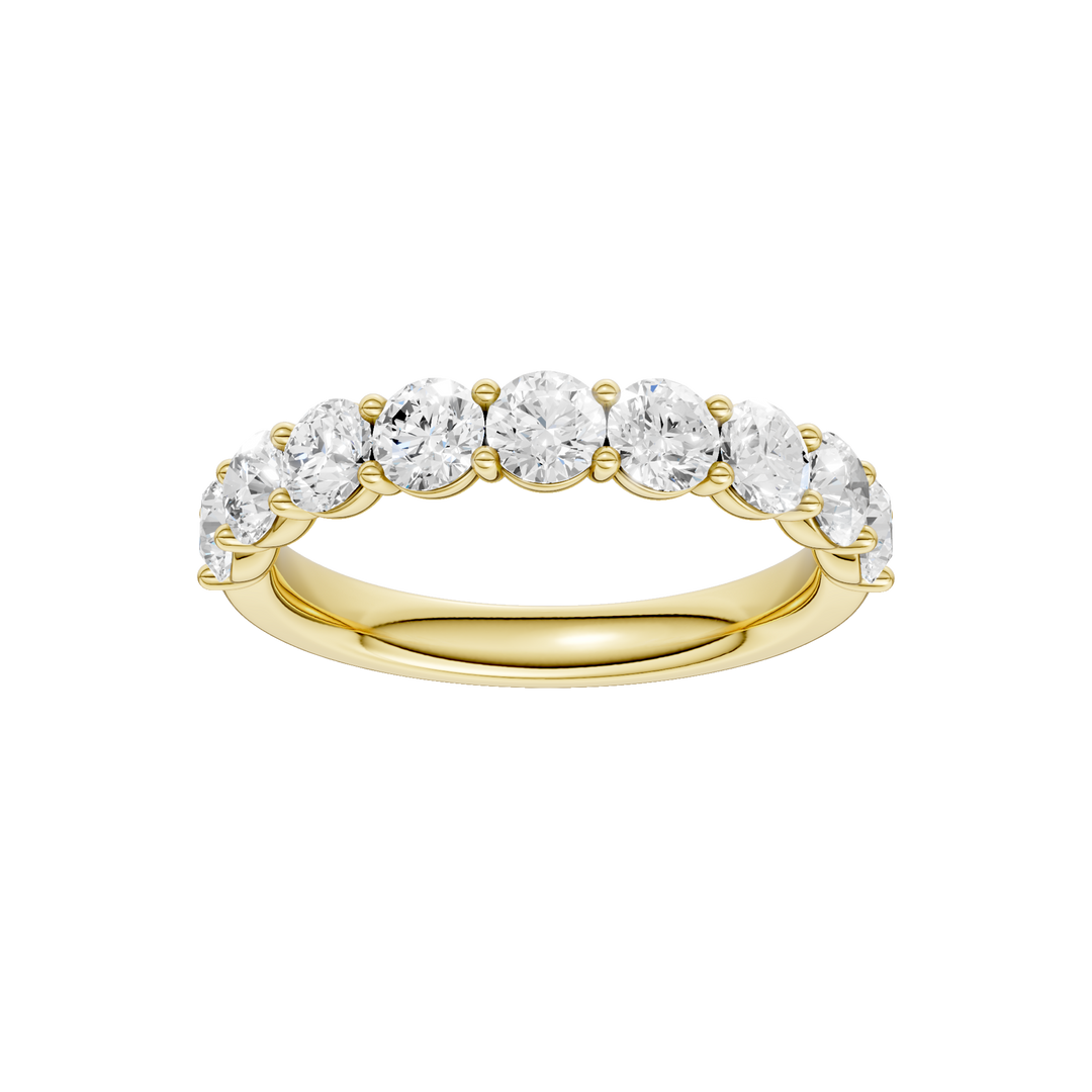 Matching Band for Semi Eternity Engagement Ring (Round) in 14K Yellow Gold – Silvadi Jewelry Aurora CO