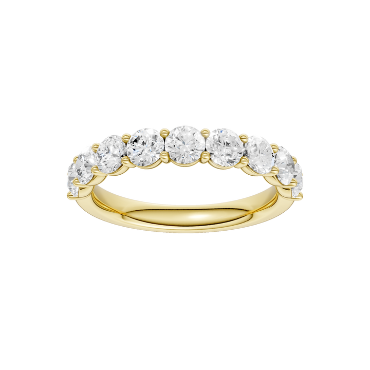 Matching Band for Semi Eternity Engagement Ring (Round) in 14K Yellow Gold – Silvadi Jewelry Aurora CO