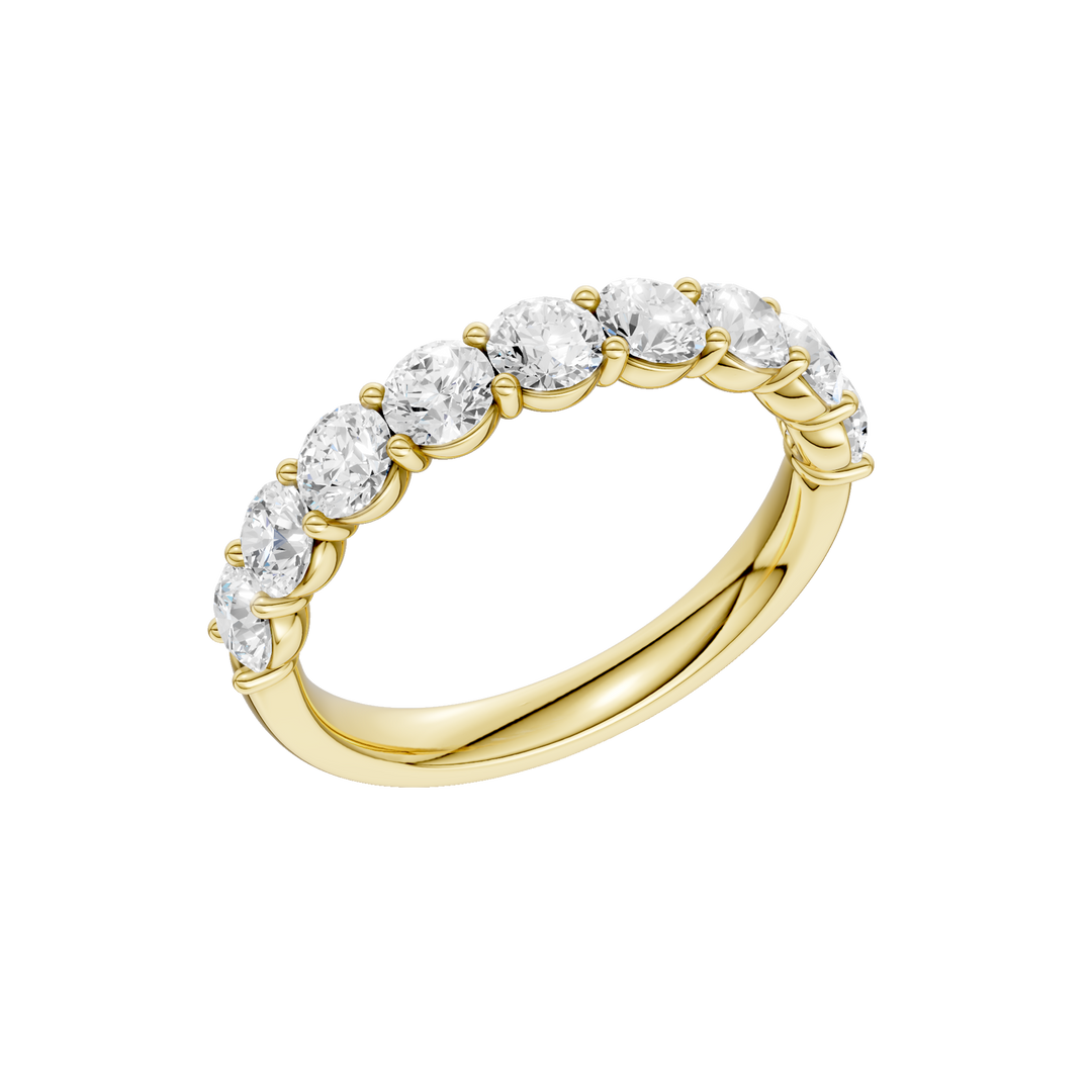 Matching Band for Semi Eternity Engagement Ring (Round) in 14K Yellow Gold – Silvadi Jewelry Aurora CO