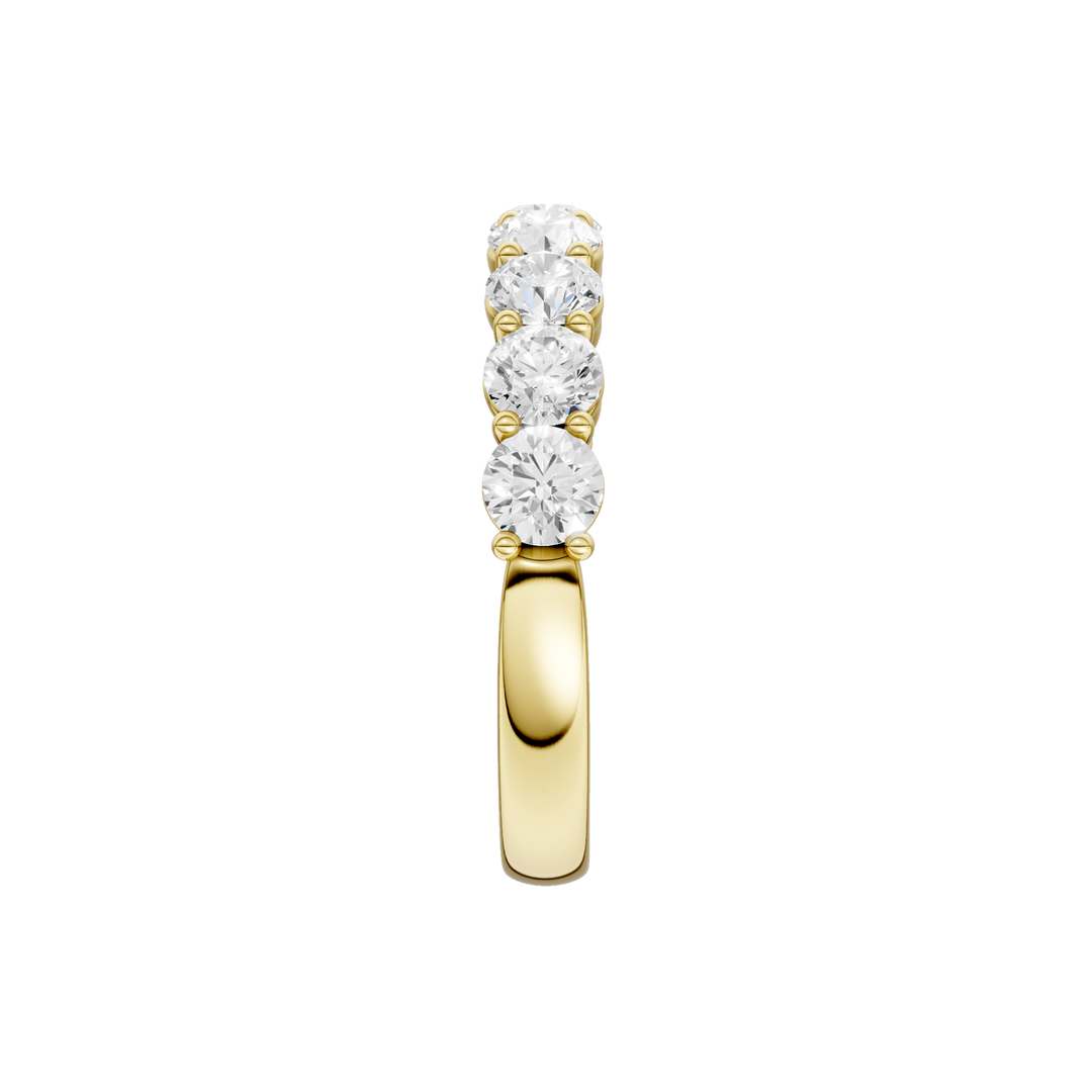 Matching Band for Semi Eternity Engagement Ring (Round) in 14K Yellow Gold – Silvadi Jewelry Aurora CO