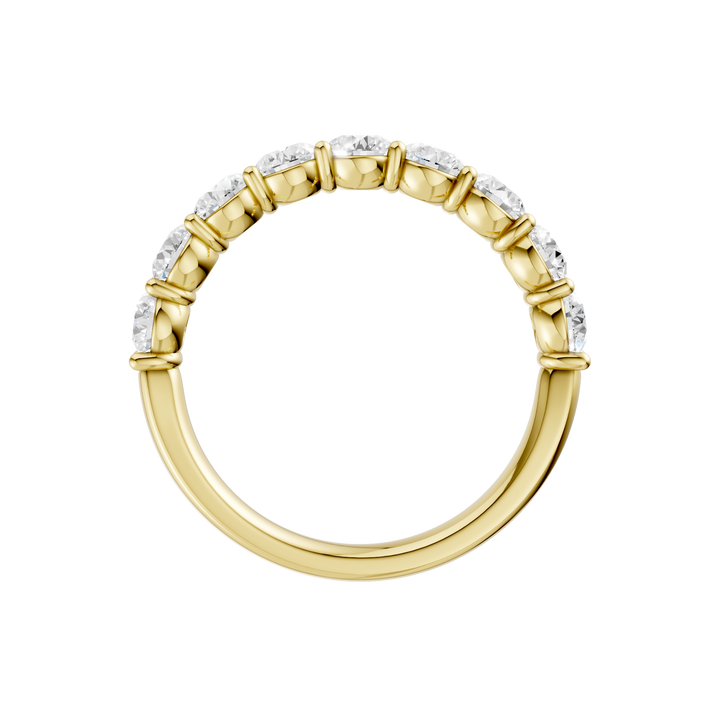 Matching Band for Semi Eternity Engagement Ring (Round) in 14K Yellow Gold – Silvadi Jewelry Aurora CO