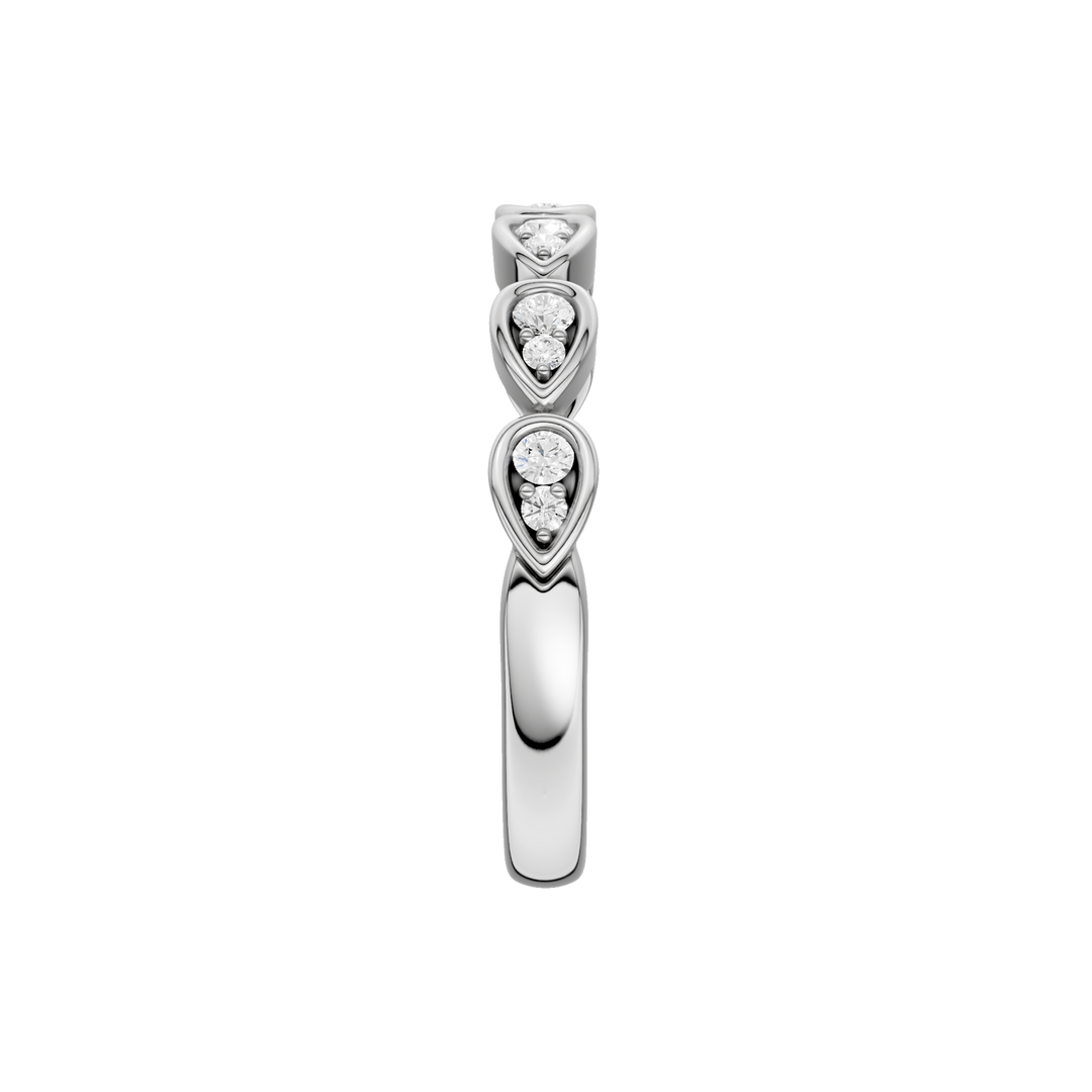 Matching Band for Trellis Shank Engagement Ring (Round) in 14K White Gold – Silvadi Jewelry Aurora CO