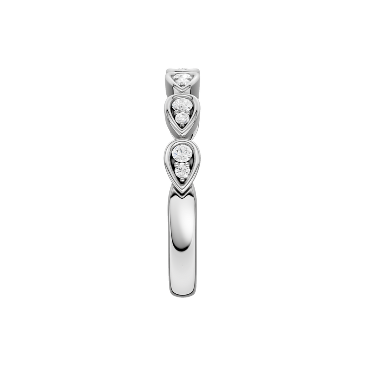Matching Band for Trellis Shank Engagement Ring (Round) in 14K White Gold – Silvadi Jewelry Aurora CO