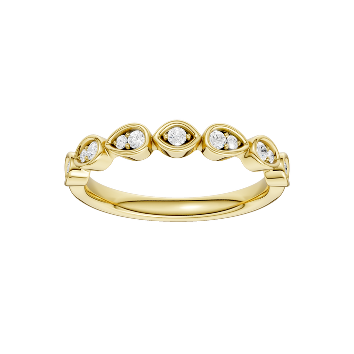 Matching Band for Trellis Shank Engagement Ring (Round) in 14K Yellow Gold – Silvadi Jewelry Aurora CO