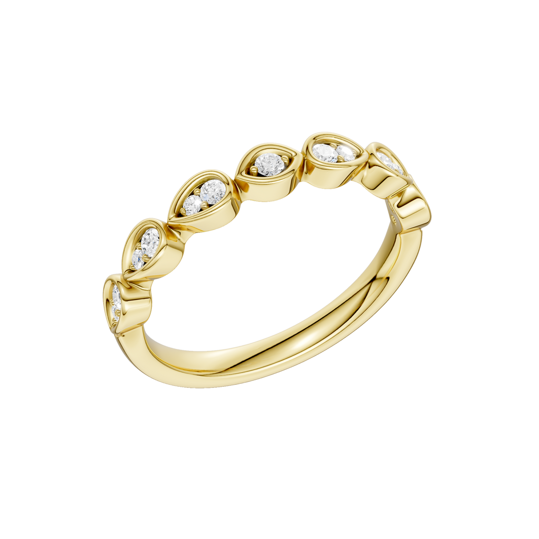 Matching Band for Trellis Shank Engagement Ring (Round) in 14K Yellow Gold – Silvadi Jewelry Aurora CO