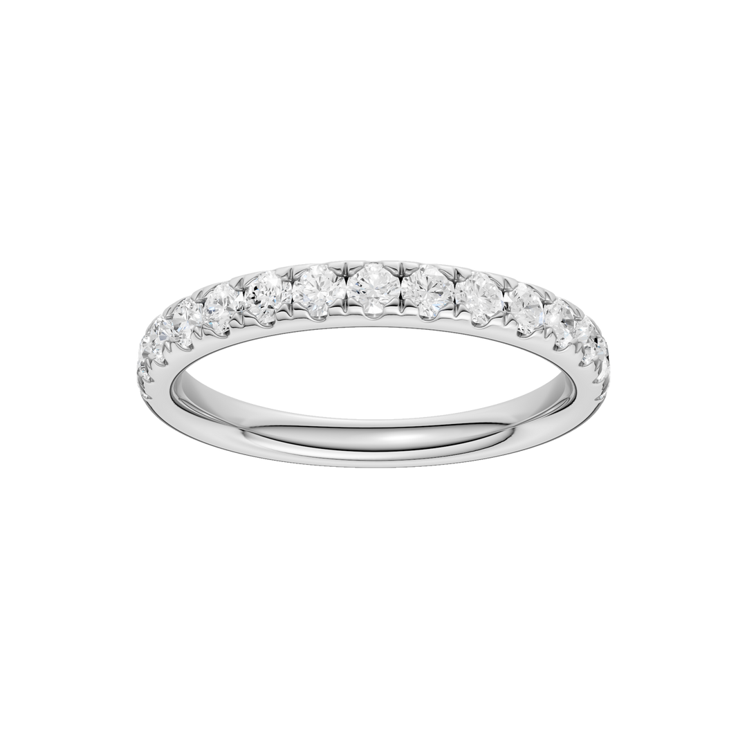 Matching Band for Tulip Head Engagement Ring (Round) in 14K White Gold – Silvadi Jewelry Aurora CO