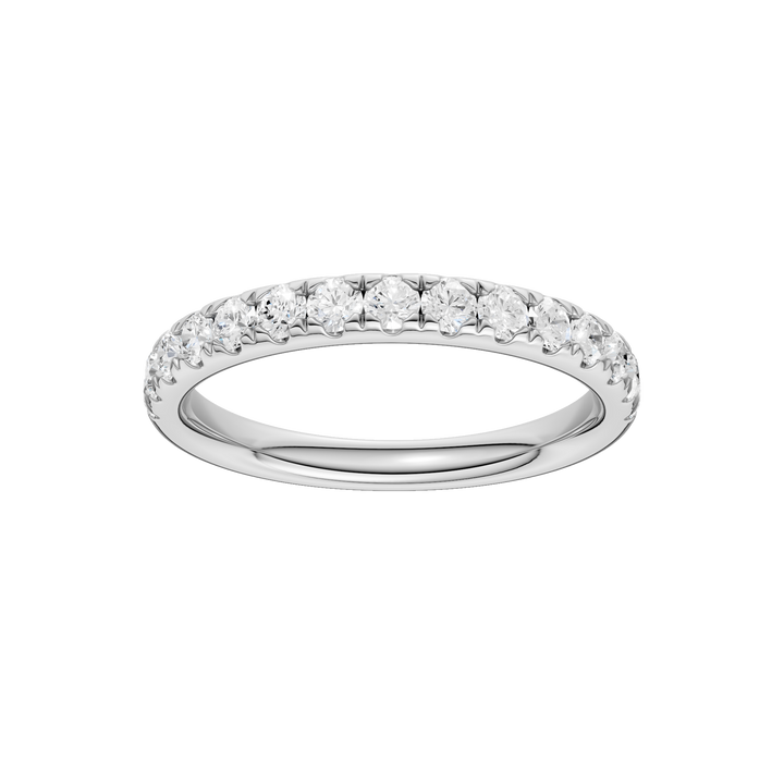 Matching Band for Tulip Head Engagement Ring (Round) in 14K White Gold – Silvadi Jewelry Aurora CO