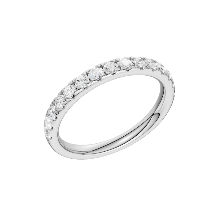 Matching Band for Tulip Head Engagement Ring (Round) in 14K White Gold – Silvadi Jewelry Aurora CO
