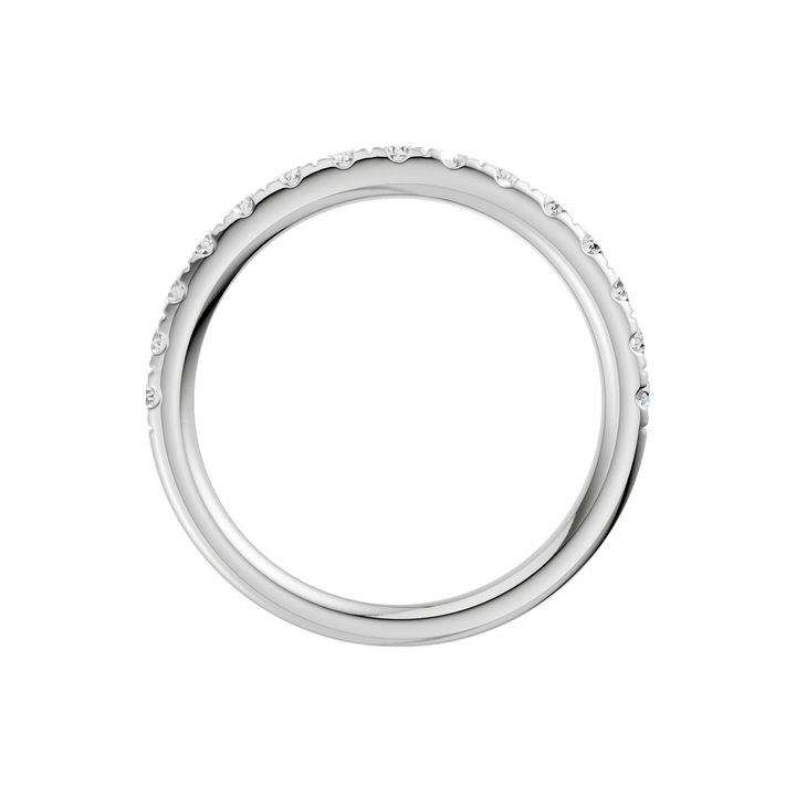 Matching Band for Tulip Head Engagement Ring (Round) in 14K White Gold – Silvadi Jewelry Aurora CO