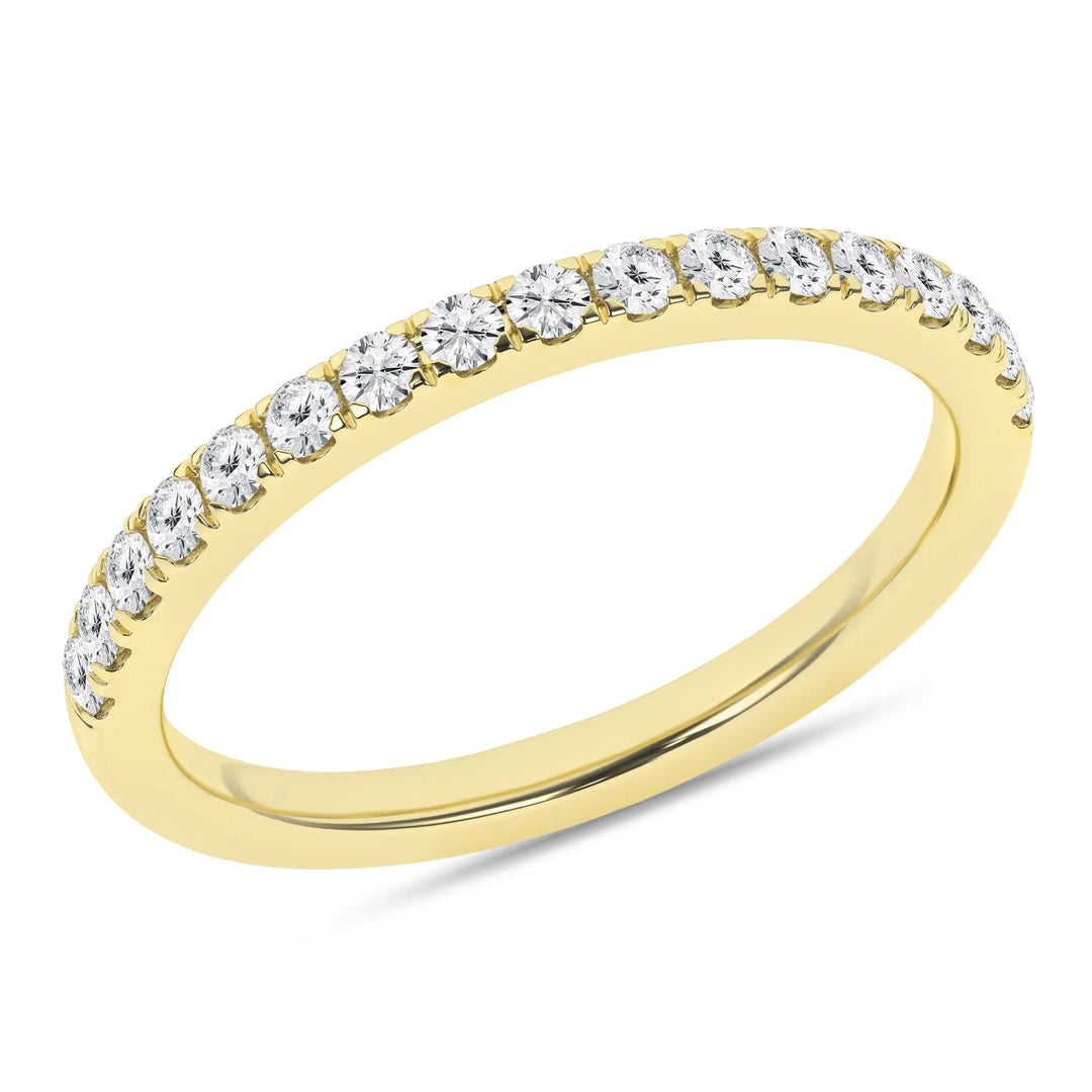 his-and-hers-matching-lab-diamond-wedding-band-14k-yellow-gold-side-view, Silvadi