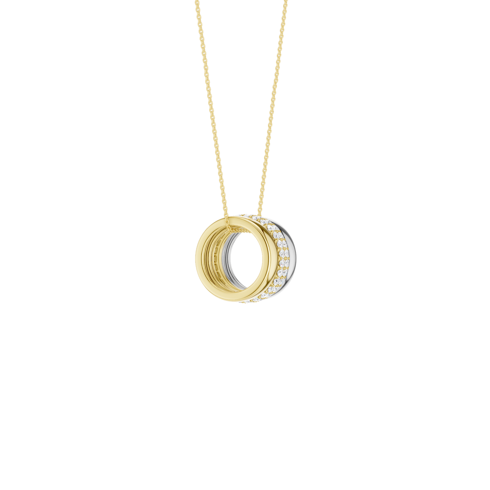 Multi Bead Pendant (Round) in 14K Two-Tone White and Yellow Gold – Silvadi Jewelry Aurora CO