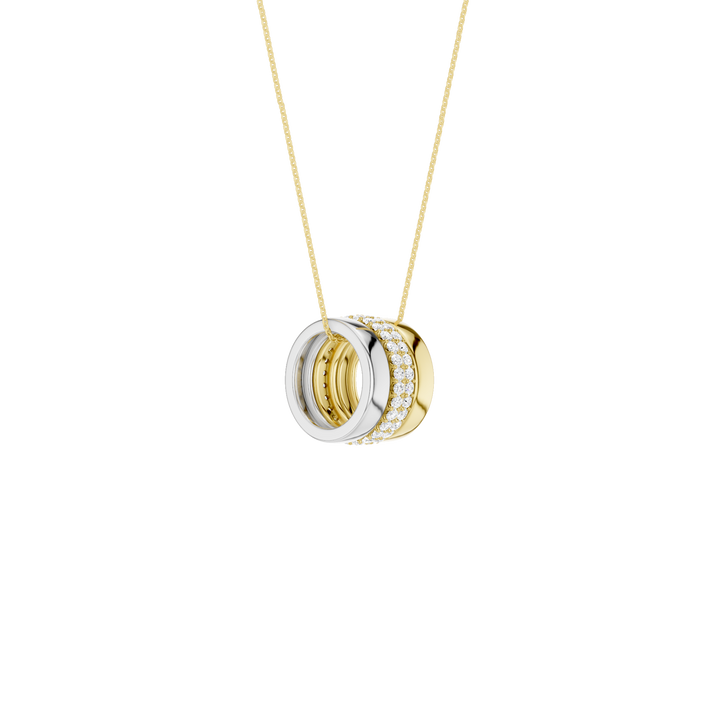 Multi Bead Pendant (Round) in 14K Two-Tone White and Yellow Gold – Silvadi Jewelry Aurora CO