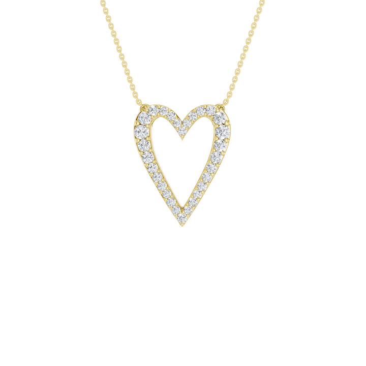 Open Heart Pendant (Round) in 14K Yellow Gold – Silvadi Jewelry Aurora CO