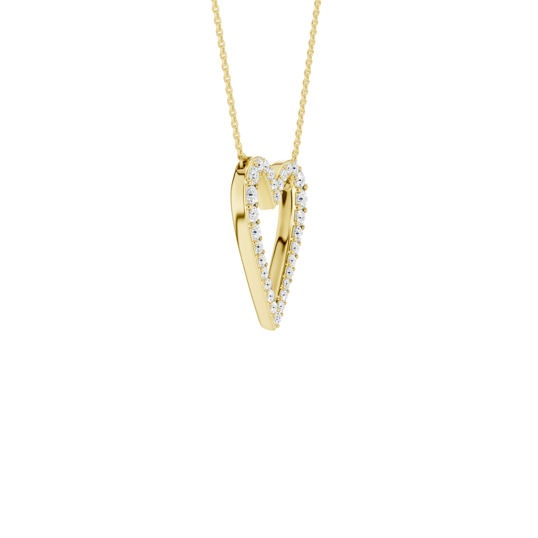 Open Heart Pendant (Round) in 14K Yellow Gold – Silvadi Jewelry Aurora CO