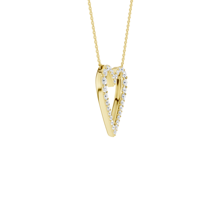 Open Heart Pendant (Round) in 14K Yellow Gold – Silvadi Jewelry Aurora CO
