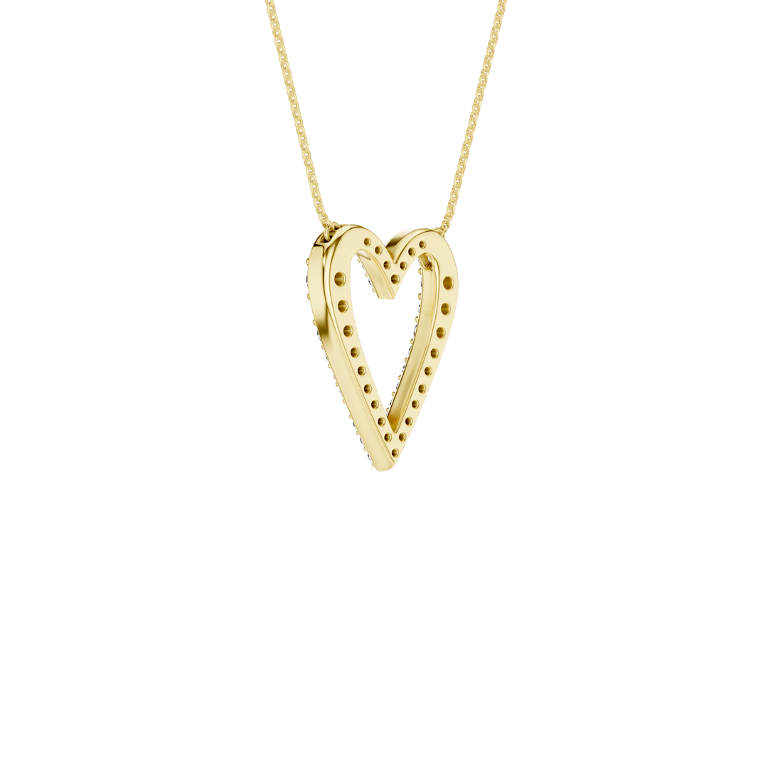 Open Heart Pendant (Round) in 14K Yellow Gold – Silvadi Jewelry Aurora CO