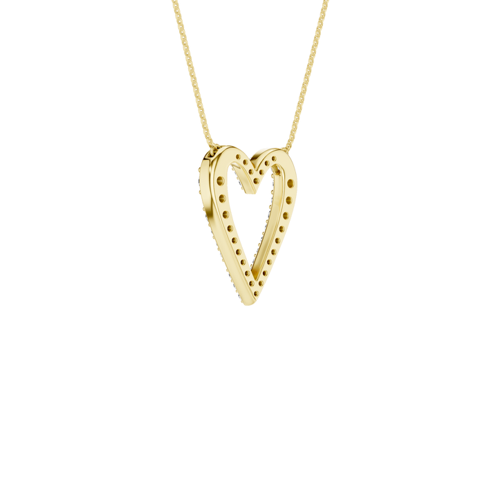 Open Heart Pendant (Round) in 14K Yellow Gold – Silvadi Jewelry Aurora CO