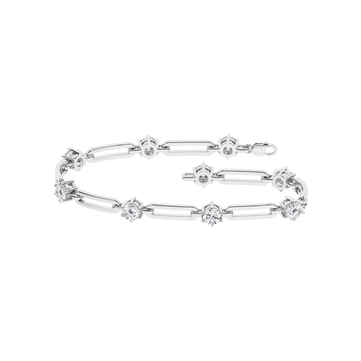 Open Link Diamond Bracelet (Round) in 14K White Gold – Silvadi Jewelry Aurora CO