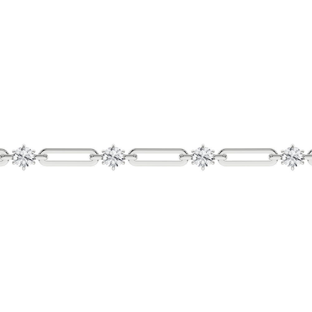 Open Link Diamond Bracelet (Round) in 14K White Gold – Silvadi Jewelry Aurora CO