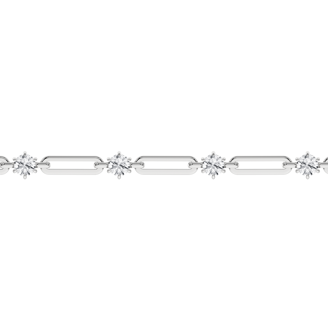 Open Link Diamond Bracelet (Round) in 14K White Gold – Silvadi Jewelry Aurora CO
