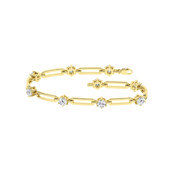 Open Link Diamond Bracelet (Round) in 14K Yellow Gold – Silvadi Jewelry Aurora CO