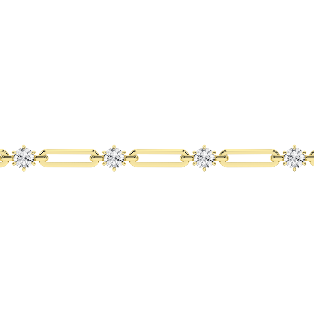 Open Link Diamond Bracelet (Round) in 14K Yellow Gold – Silvadi Jewelry Aurora CO