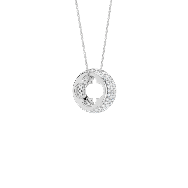 Pave Bead Pendant (Round) in 14K White Gold – Silvadi Jewelry Aurora CO