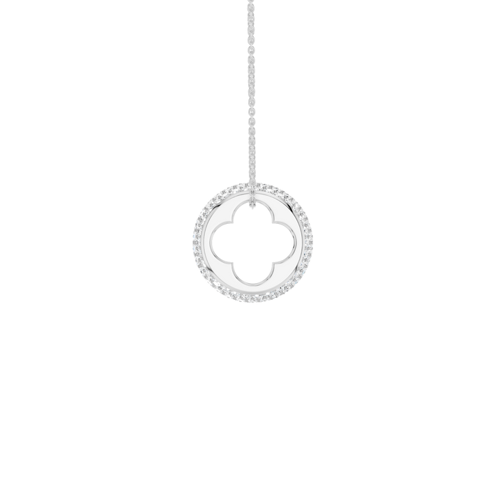 Pave Bead Pendant (Round) in 14K White Gold – Silvadi Jewelry Aurora CO
