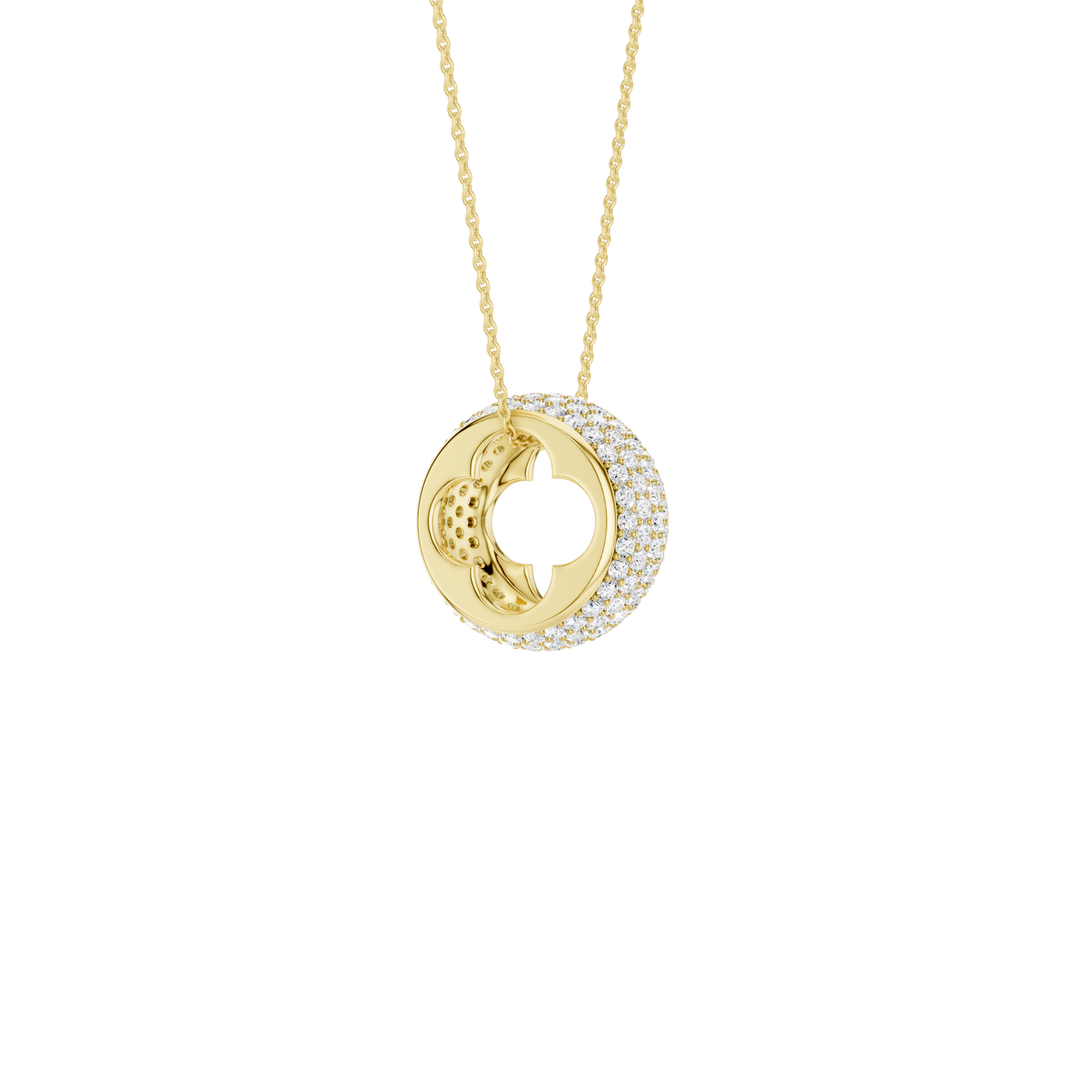 Pave Bead Pendant (Round) in 14K Yellow Gold – Silvadi Jewelry Aurora CO