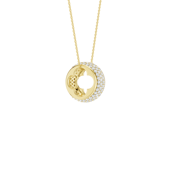 Pave Bead Pendant (Round) in 14K Yellow Gold – Silvadi Jewelry Aurora CO