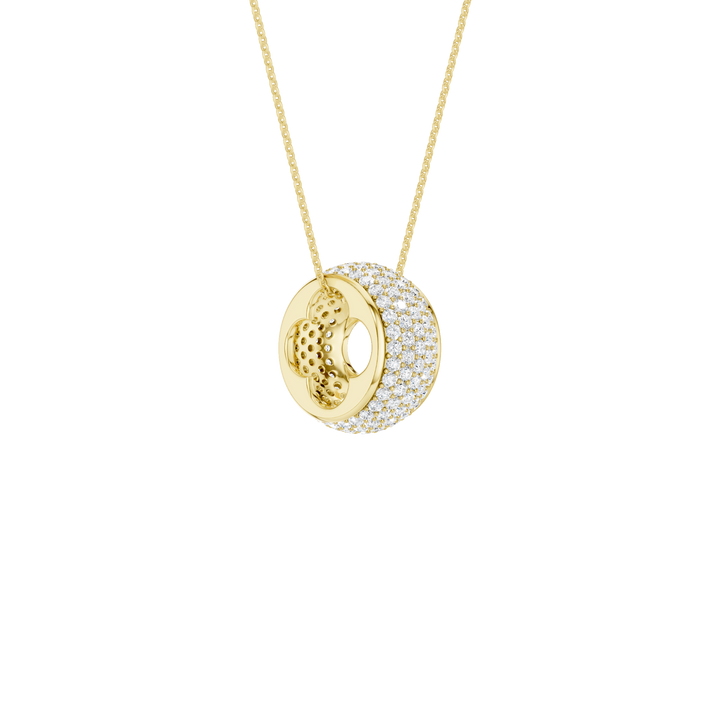 Pave Bead Pendant (Round) in 14K Yellow Gold – Silvadi Jewelry Aurora CO