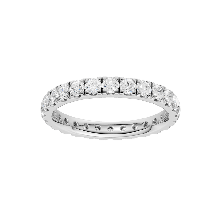 Pave Eternity Band (Round) in 14K White Gold – Silvadi Jewelry Aurora CO