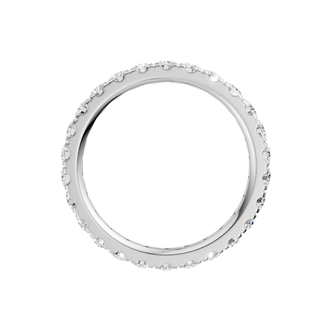 Pave Eternity Band (Round) in 14K White Gold – Silvadi Jewelry Aurora CO