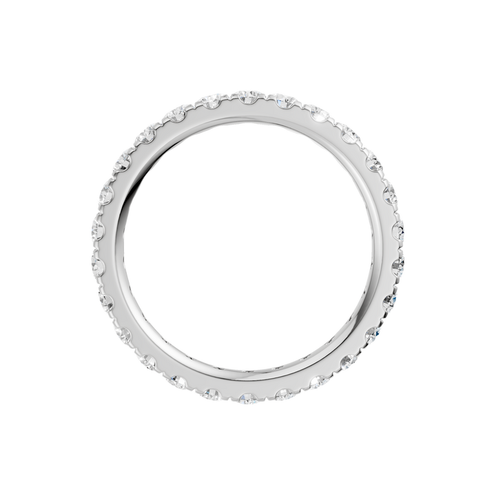 Pave Eternity Band (Round) in 14K White Gold – Silvadi Jewelry Aurora CO