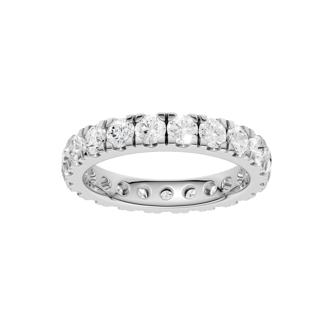 Pave Eternity Band (Round) in 14K White Gold – Silvadi Jewelry Aurora CO