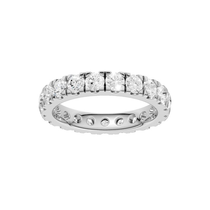 Pave Eternity Band (Round) in 14K White Gold – Silvadi Jewelry Aurora CO