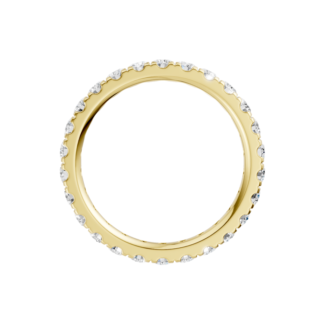 Pave Eternity Band (Round) in 14K Yellow Gold – Silvadi Jewelry Aurora CO